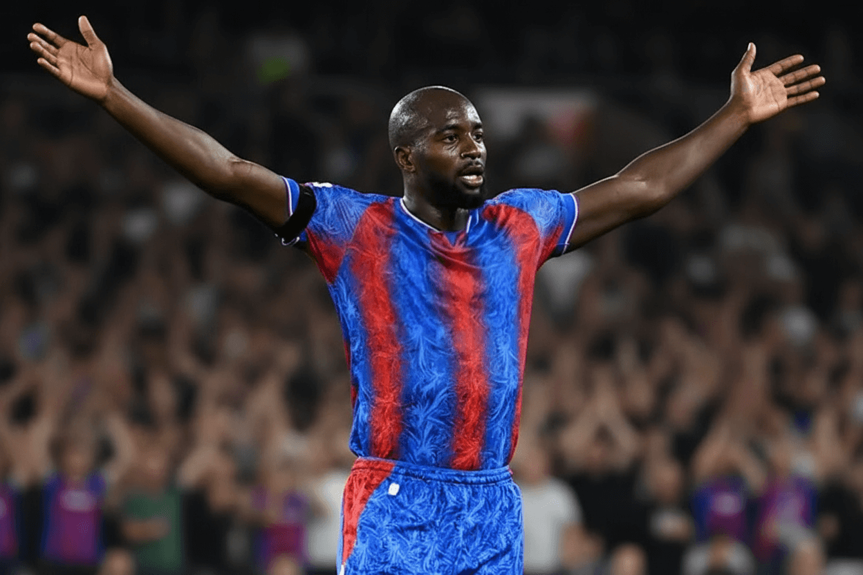 Jean-Philippe Mateta réalise un tir au but pendant un match crucial de saison avec Crystal Palace