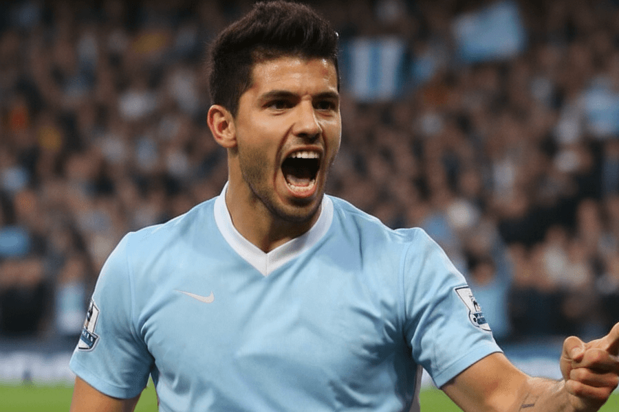 Sergio Agüero en conférence de presse.