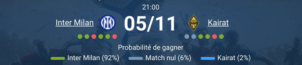 Match entre Inter Milan et Kairat Almaty au Giuseppe Meazza