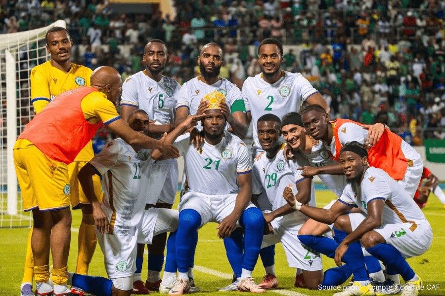 Joueurs du Maroc s’échauffent avant Maroc – Comores