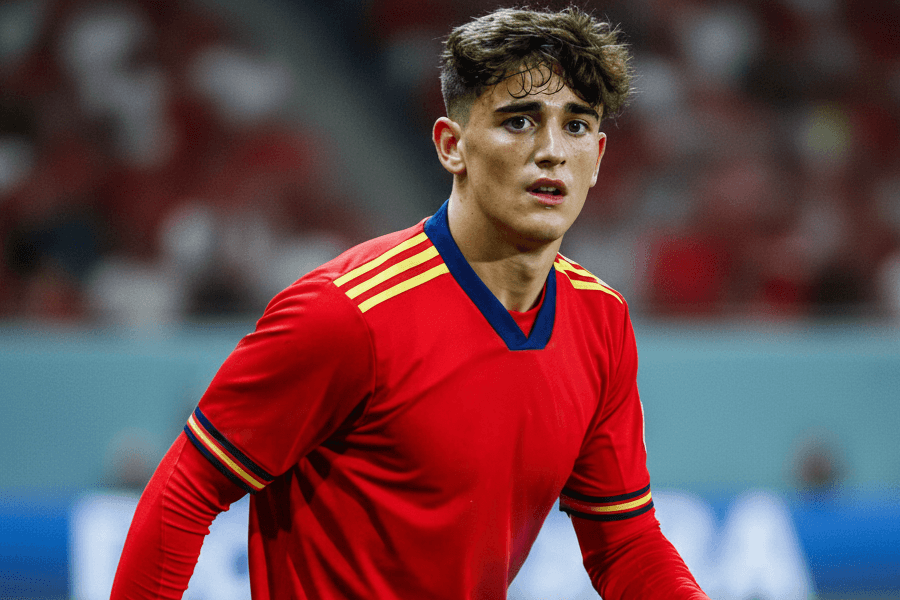 Joueurs de l'Espagne discutant sur le terrain