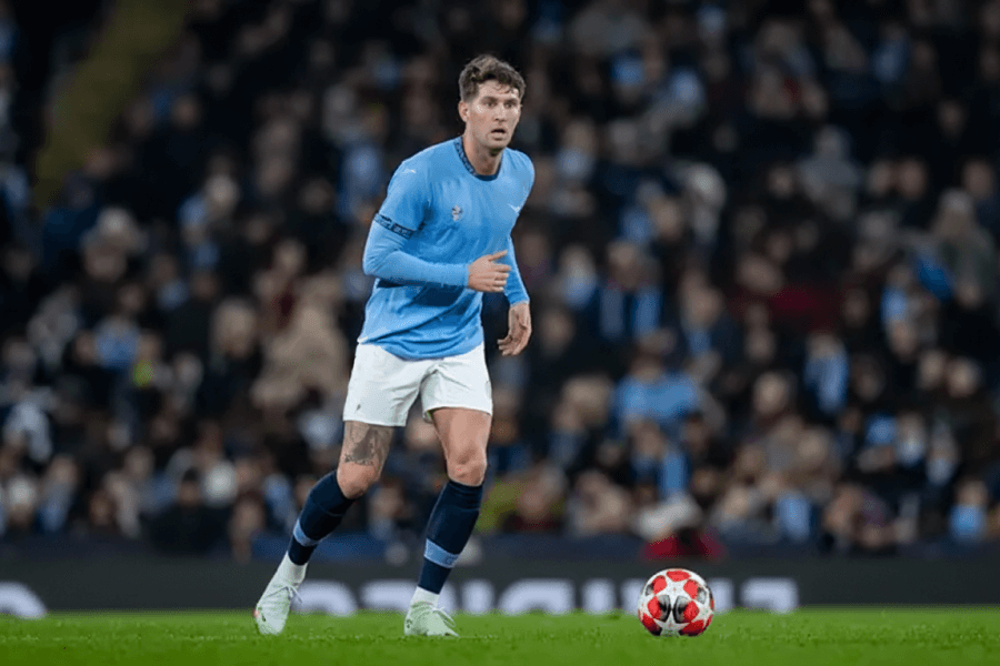 John Stones lors d'un entraînement avec Manchester City.