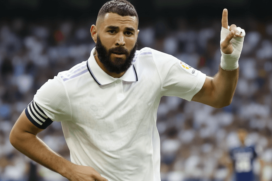 Benzema s’entraînant pour un match important.