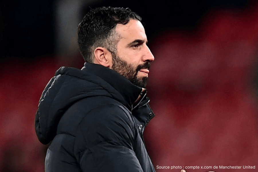 Ruben Amorim lors d'un match avec Manchester United.