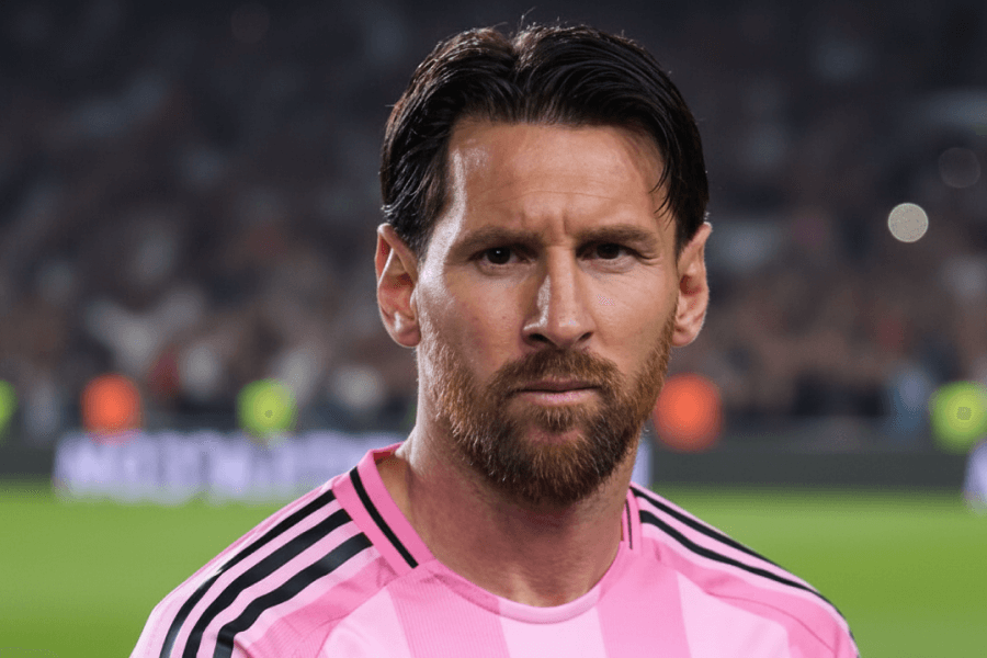 Messi lors d'une conférence de presse sur la Coupe du Monde.