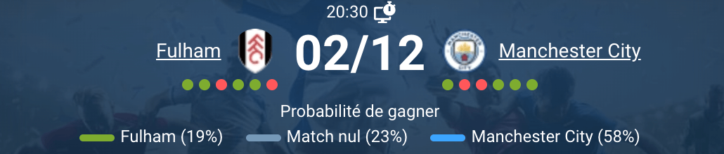 Scène d’une rencontre entre Fulham et Manchester City.