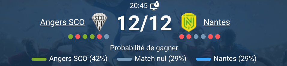 Match entre Angers SCO et FC Nantes au stade Raymond Kopa.