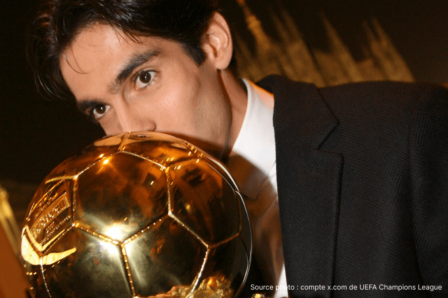 Kaka Ballon d'Or 2007 Milan AC célébration