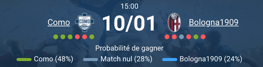 Comme vs Bologna au stade Giuseppe Sinigaglia, ambiance compétitive