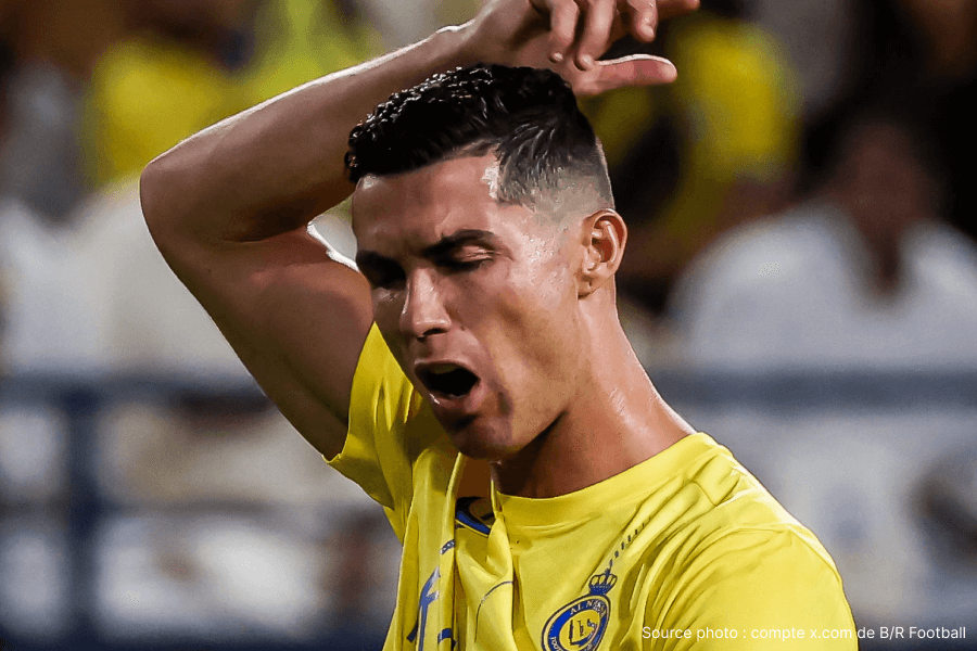 Cristiano Ronaldo célébrant un but avec Al Nassr en Saudi Pro League
