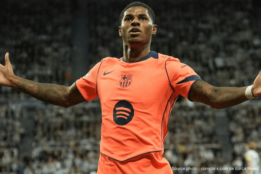 Marcus Rashford FC Barcelone maillot blaugrana Camp Nou Liga 2026