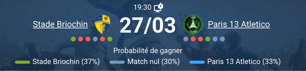 Stade Briochin vs Paris 13 Atletico Stade Fred-Aubert Saint-Brieuc National 2026