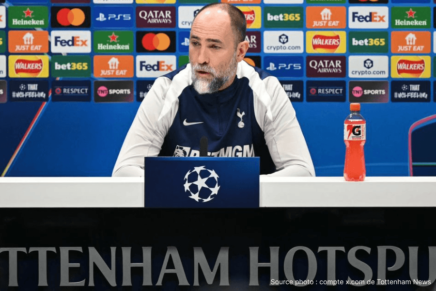 Igor Tudor entraîneur Tottenham Hotspur lors d'une conférence de presse avant match