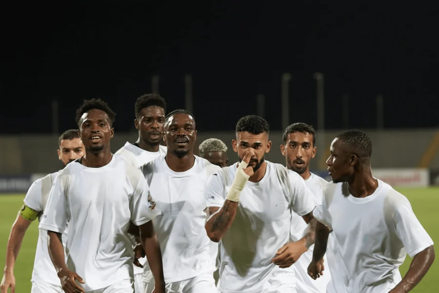 Issa Diakité à l’entraînement avec Dubai United