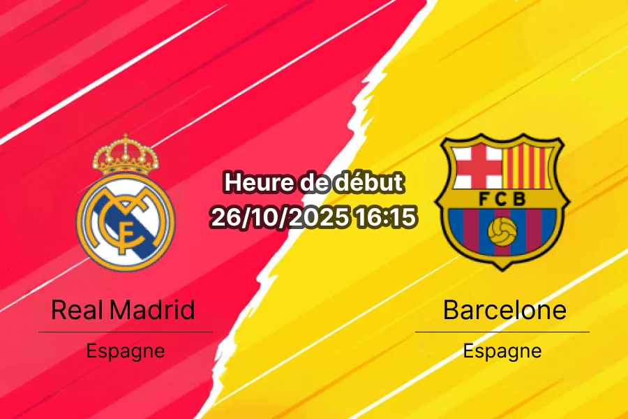 Pronostic Real Madrid – Barcelone : analyse complète de l’El Clásico au stade Santiago Bernabéu en Liga Española