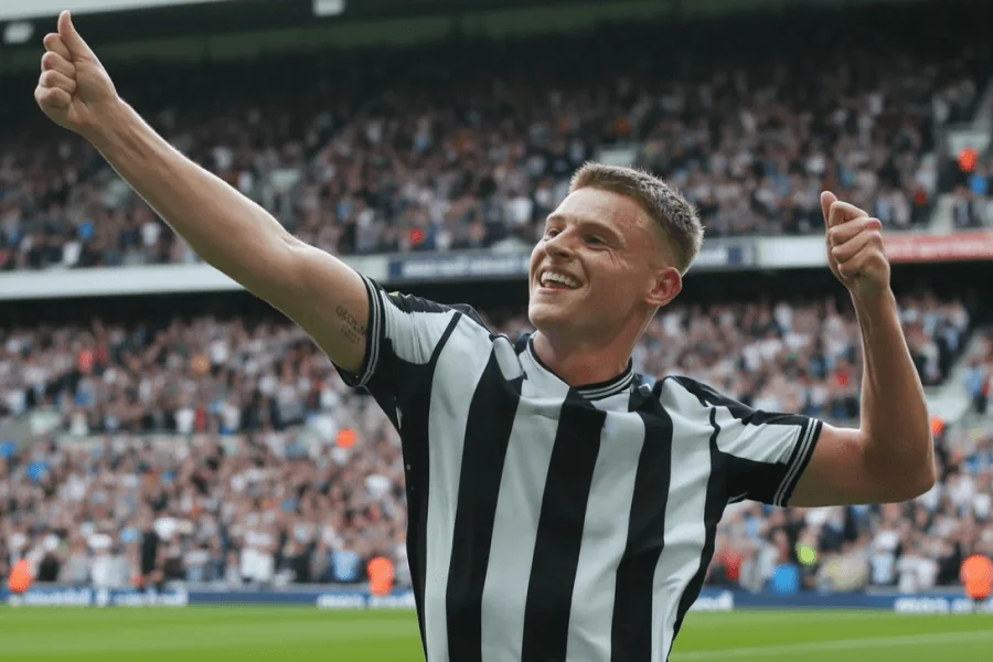 Newcastle: Harvey Barnes égale le record de Shearer