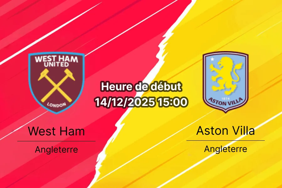 Pronostics West Ham United – Aston Villa 1 cover (1)