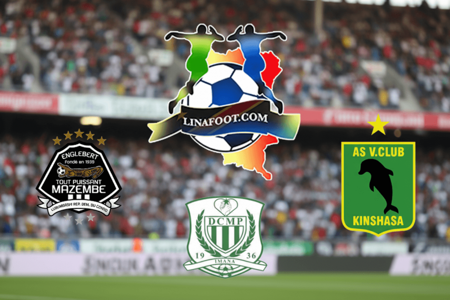 Supporters congolais assistant au match d’ouverture de la LINAFOOT 2025‑2026 dans une ambiance festive