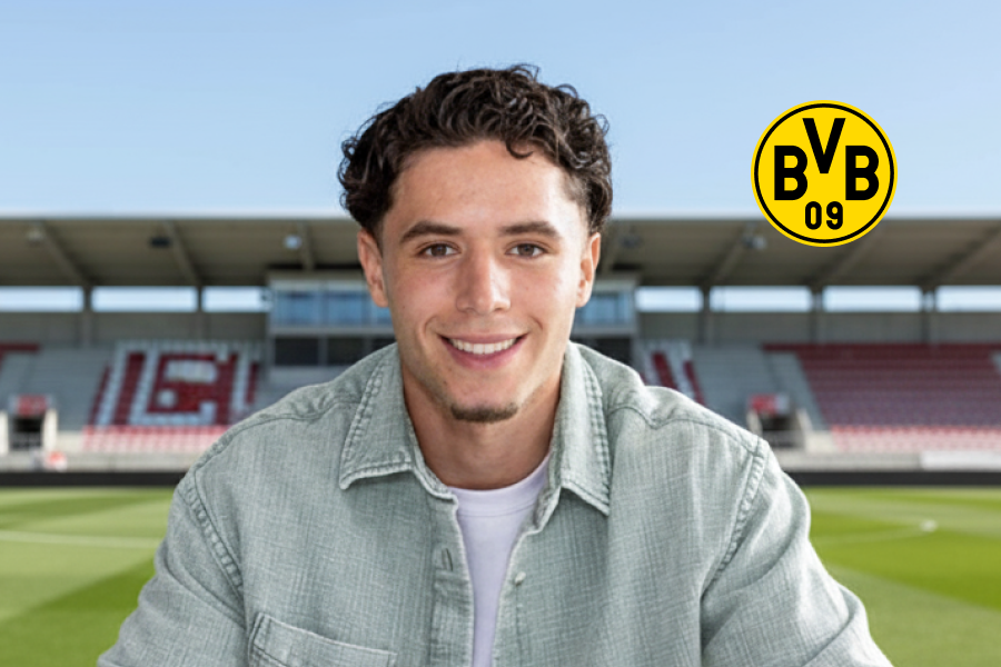 Soufiane El‑Faouzi, milieu de Schalke 04, suivi par le Borussia Dortmund.