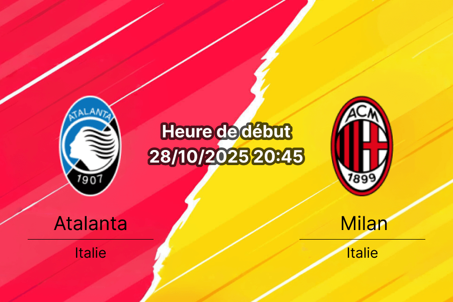 Joueurs de l’Atalanta pressant la défense du Milan