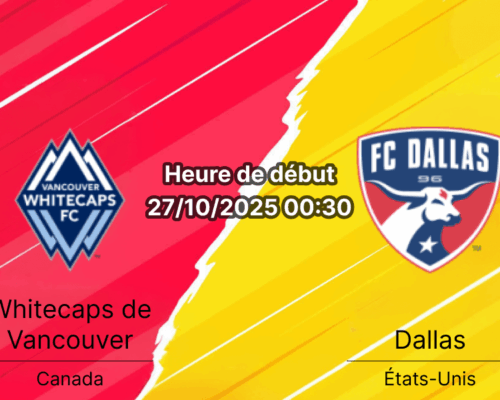 Célébration de Vancouver Whitecaps après un but lors du pronostic Whitecaps de Vancouver – Dallas.