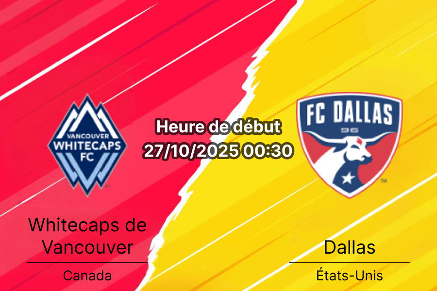 Célébration de Vancouver Whitecaps après un but lors du pronostic Whitecaps de Vancouver – Dallas.