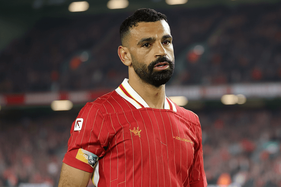Mohamed Salah célébrant un but avec Liverpool.
