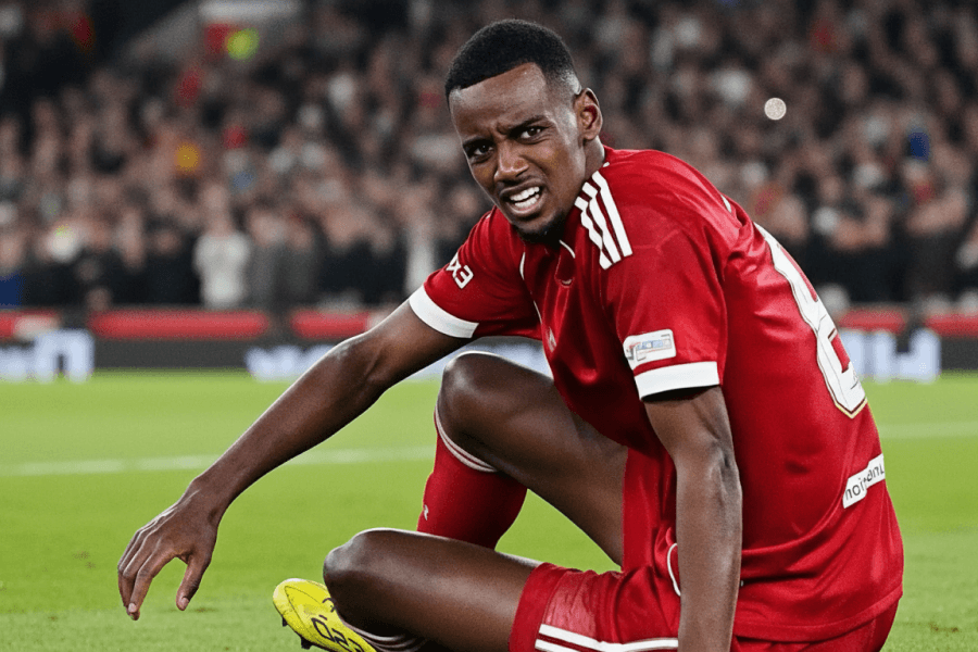 Isak en action avec Newcastle avant son transfert.