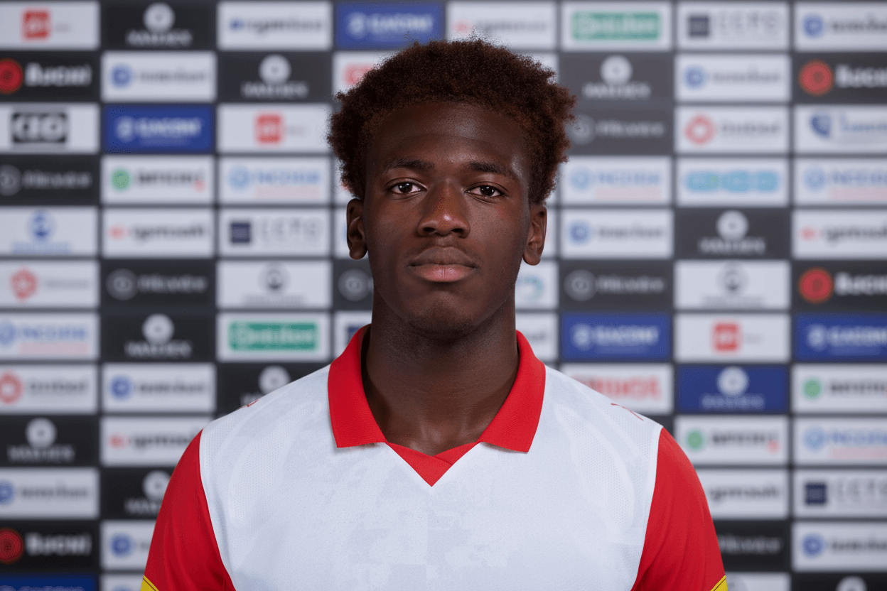 Joan Gadu défendant avec détermination au Red Bull Salzburg.