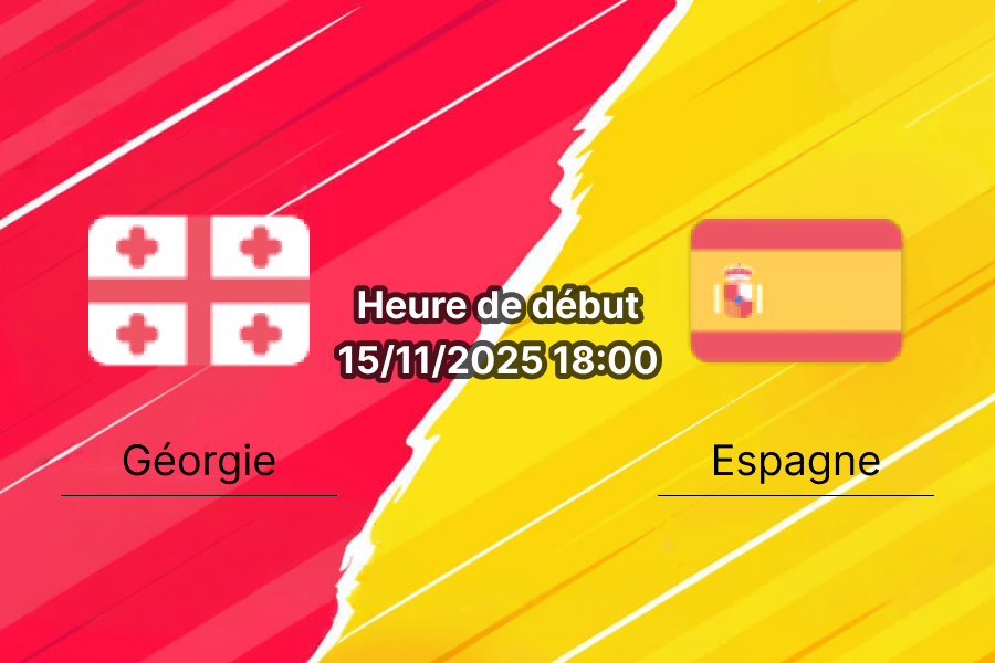 Couverture du pronostic pour le match Géorgie contre Espagne.