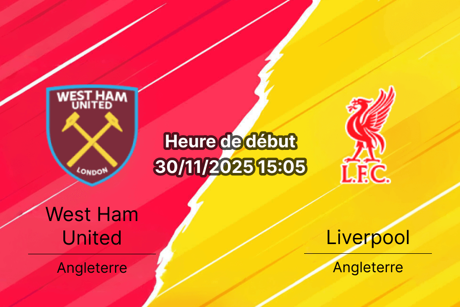 Couverture du match entre West Ham et Liverpool au London Stadium.