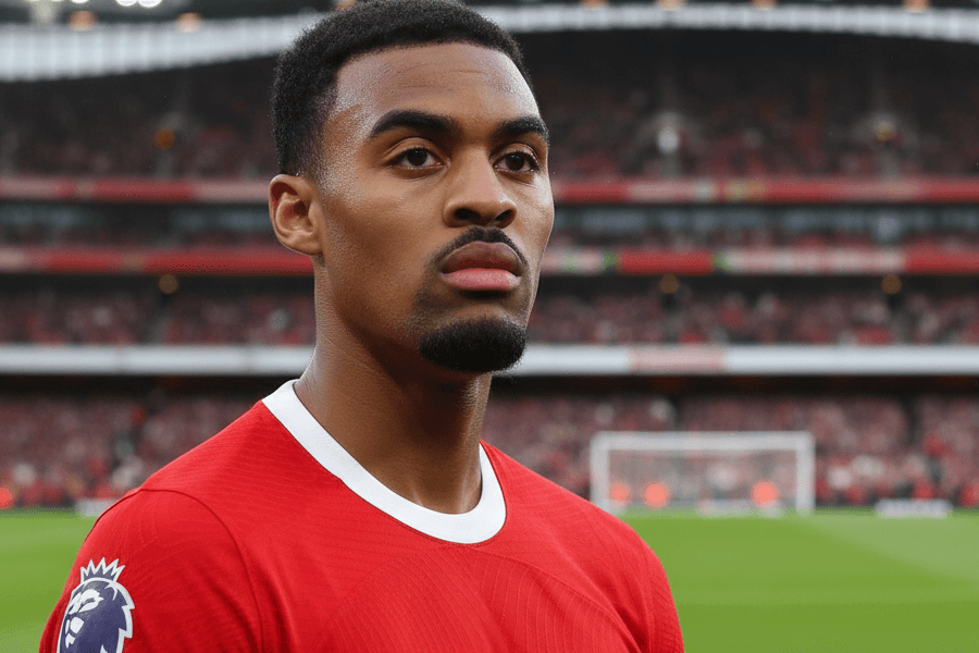 Ryan Gravenberch lors de la signature de son nouveau contrat.