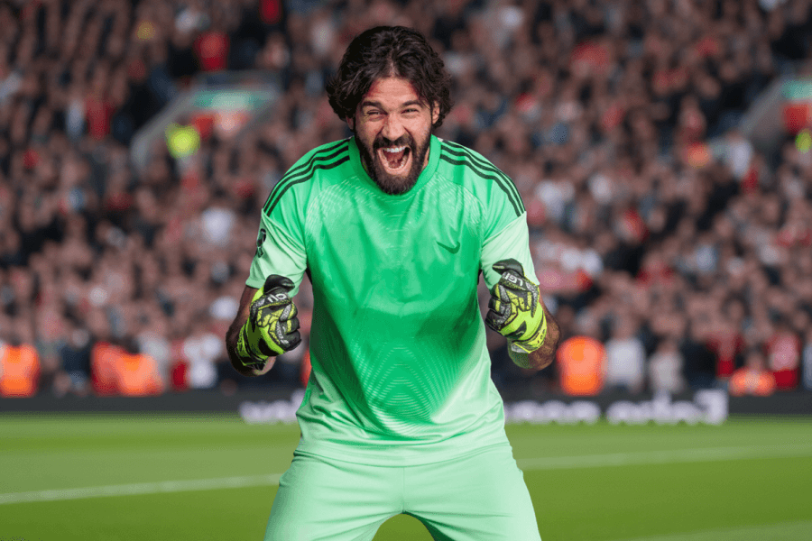 Alisson Becker et David Raya saluant leurs coéquipiers sur le terrain.