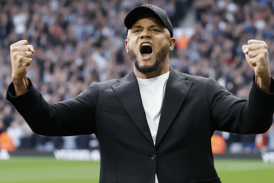 Vincent Kompany célébrant une victoire avec le Bayern.