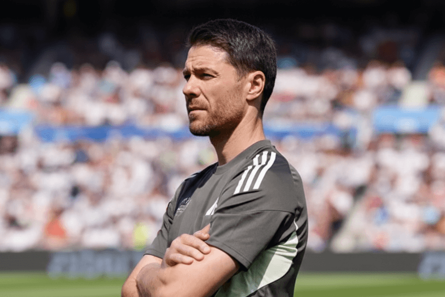Xabi Alonso lors d’un entraînement du Real Madrid à Valdebebas.