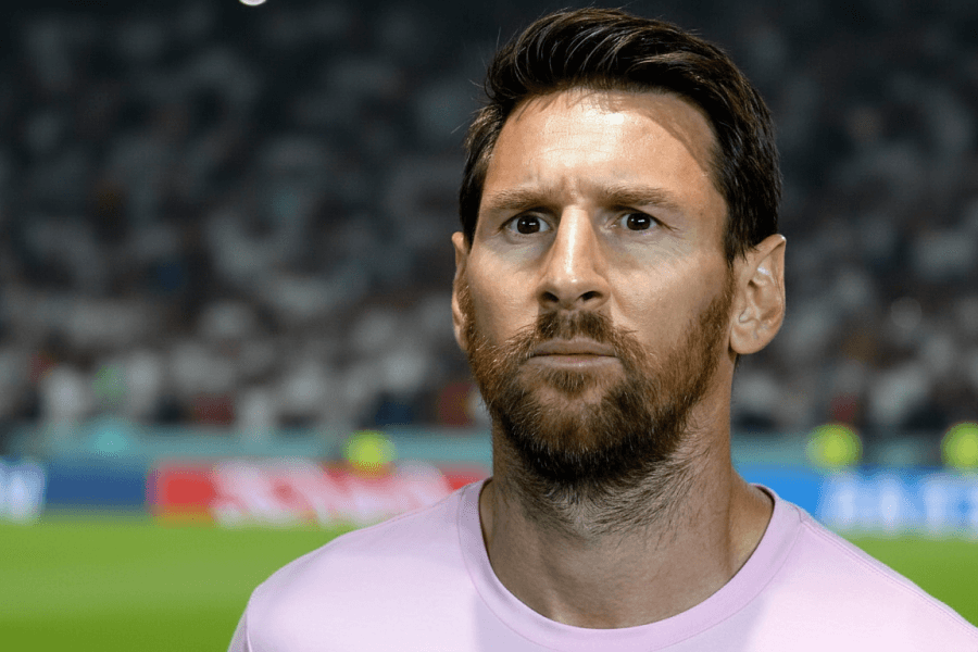 Lionel Messi célébrant la victoire de l'Argentine en 2022.