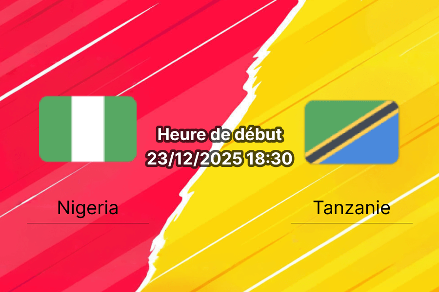Pronostic Nigeria – Tanzanie CAN 2025, image de couverture du match.