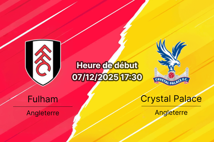 Couverture de l'analyse pour Fulham vs Crystal Palace.