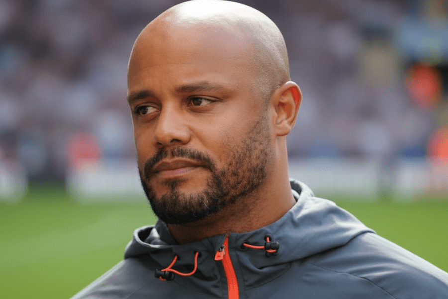 Vincent Kompany lors de la conférence de presse de sa nomination