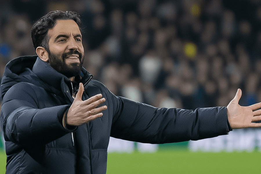 Ruben Amorim lors d'un match avec Manchester United.