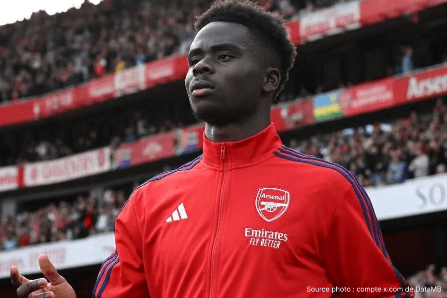 Bukayo Saka 105 actions décisives Arsenal
