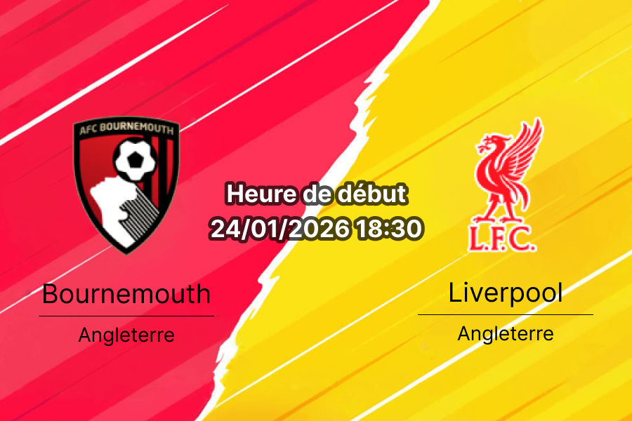 Pronostic Bournemouth Liverpool Premier League 24 janvier 2026 cotes bookmakers RDC