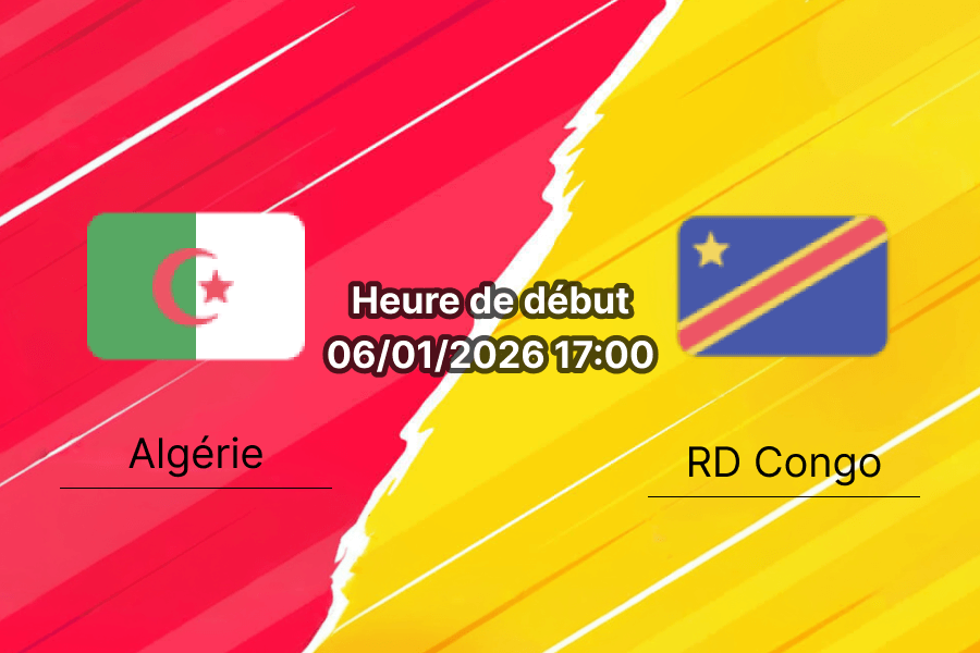 Couverture pronostic Algérie – RD Congo, 1/8 CAN Rabat