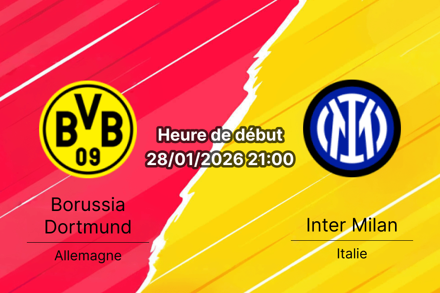Pronostic Borussia Dortmund Inter Milan Ligue Champions 28 janvier 2026 cotes
