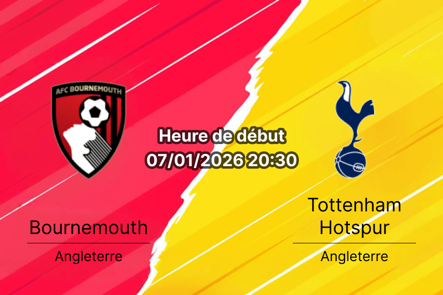 Couverture pronostic Bournemouth – Tottenham, Premier League J21