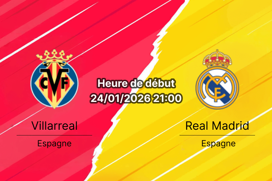 Pronostic Villarreal Real Madrid LaLiga 24 janvier 2026 cotes bookmakers RDC