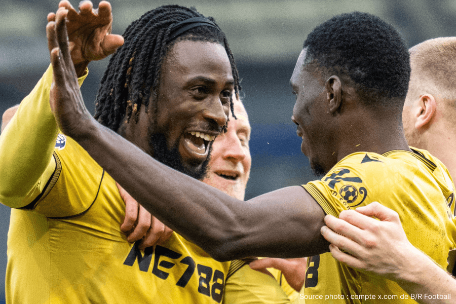 Ismaila Sarr célèbre but décisif Crystal Palace victoire Brighton Amex Stadium