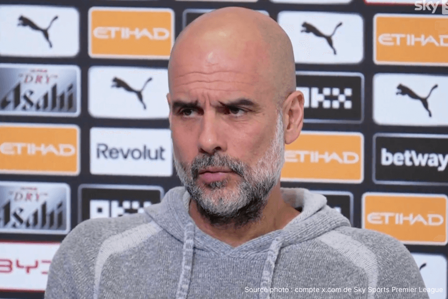 Pep Guardiola agacé conférence presse Manchester City février 2026