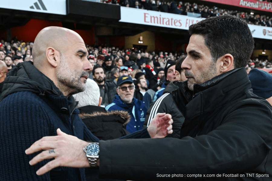 Arsenal Manchester City classement Premier League 5 points écart