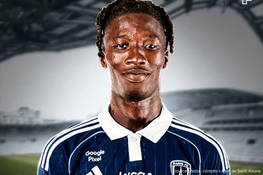 Patrick Zabi Reims milieu terrain action match Ligue 2 duel ballon course physique